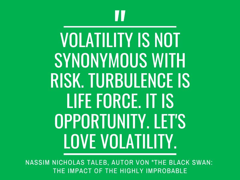 Trading Zitat von Nassim Nicholas Taleb über Volatilität