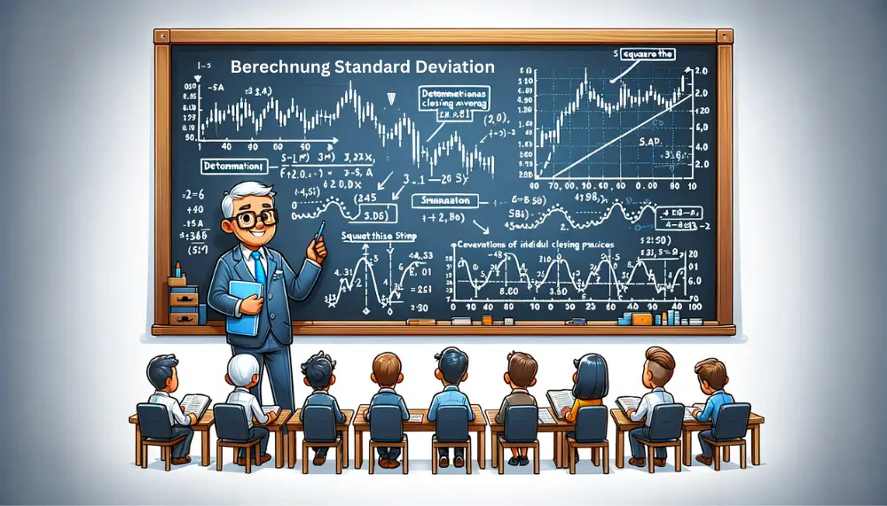 Erklärung der Berechnung des Standard Deviation Indikators im Trading