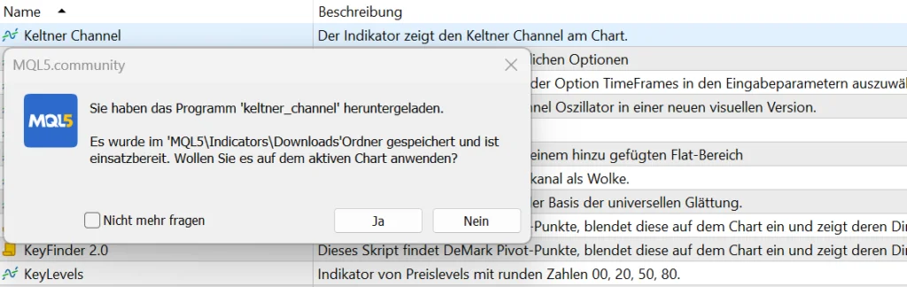 MetaTrader 5 - MT5 - Keltner Channel - Code Base Download