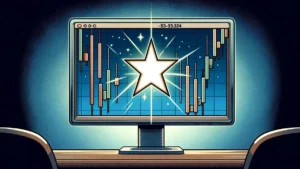 Mehr über den Artikel erfahren Shooting Star Candlestick Formation: Sternschnuppe Trading Signal im Chart handeln